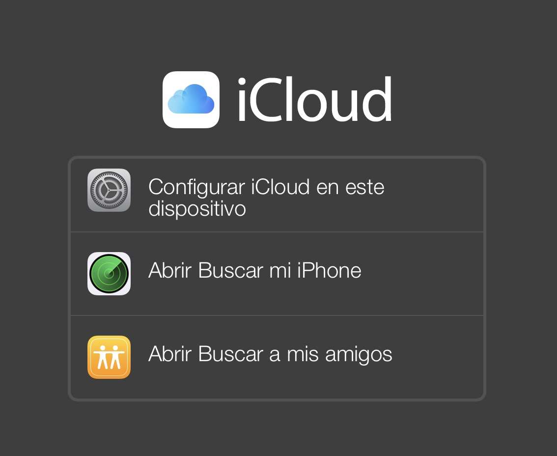 iCloud en un iPad