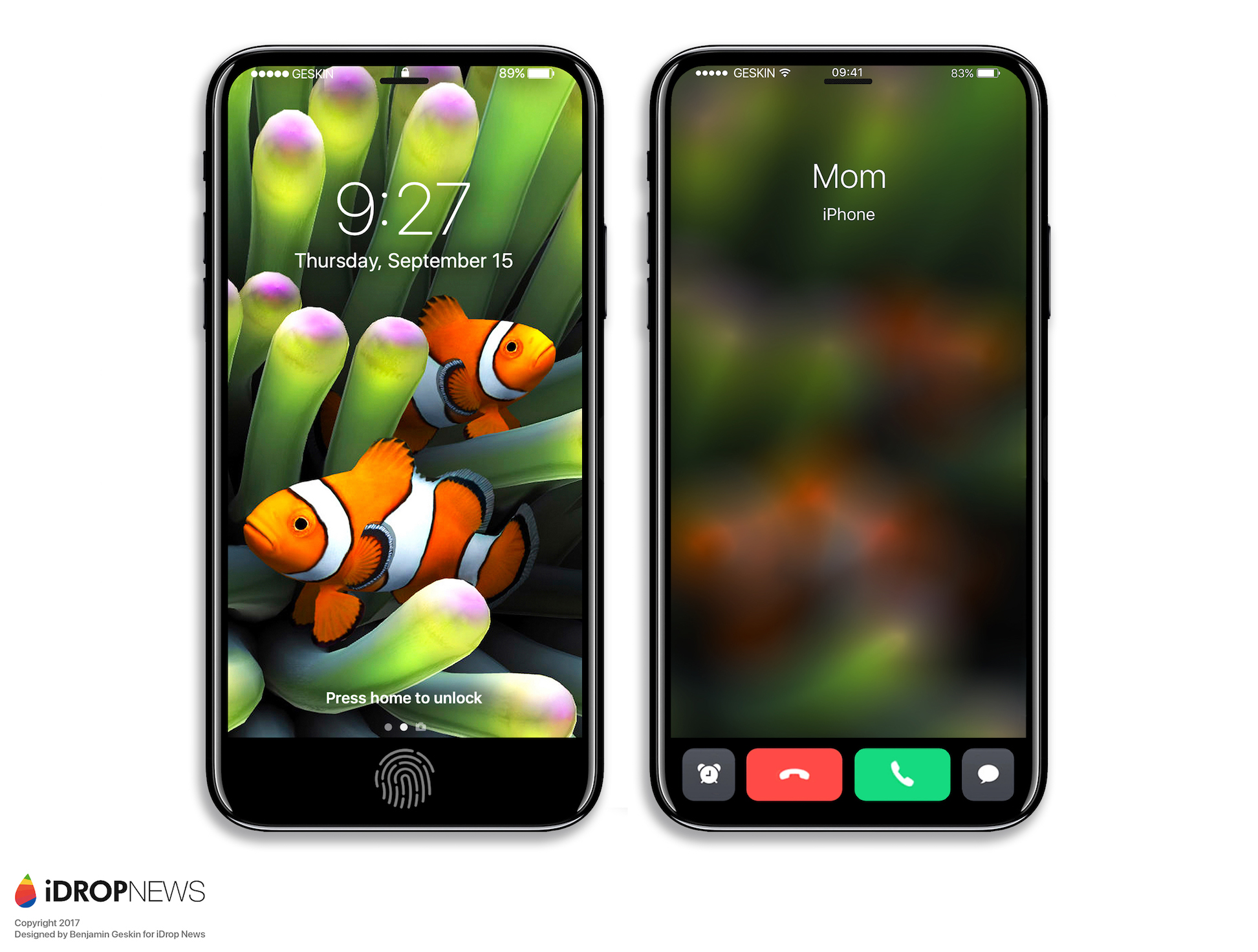 Concepto de diseño de iPhone todo pantalla