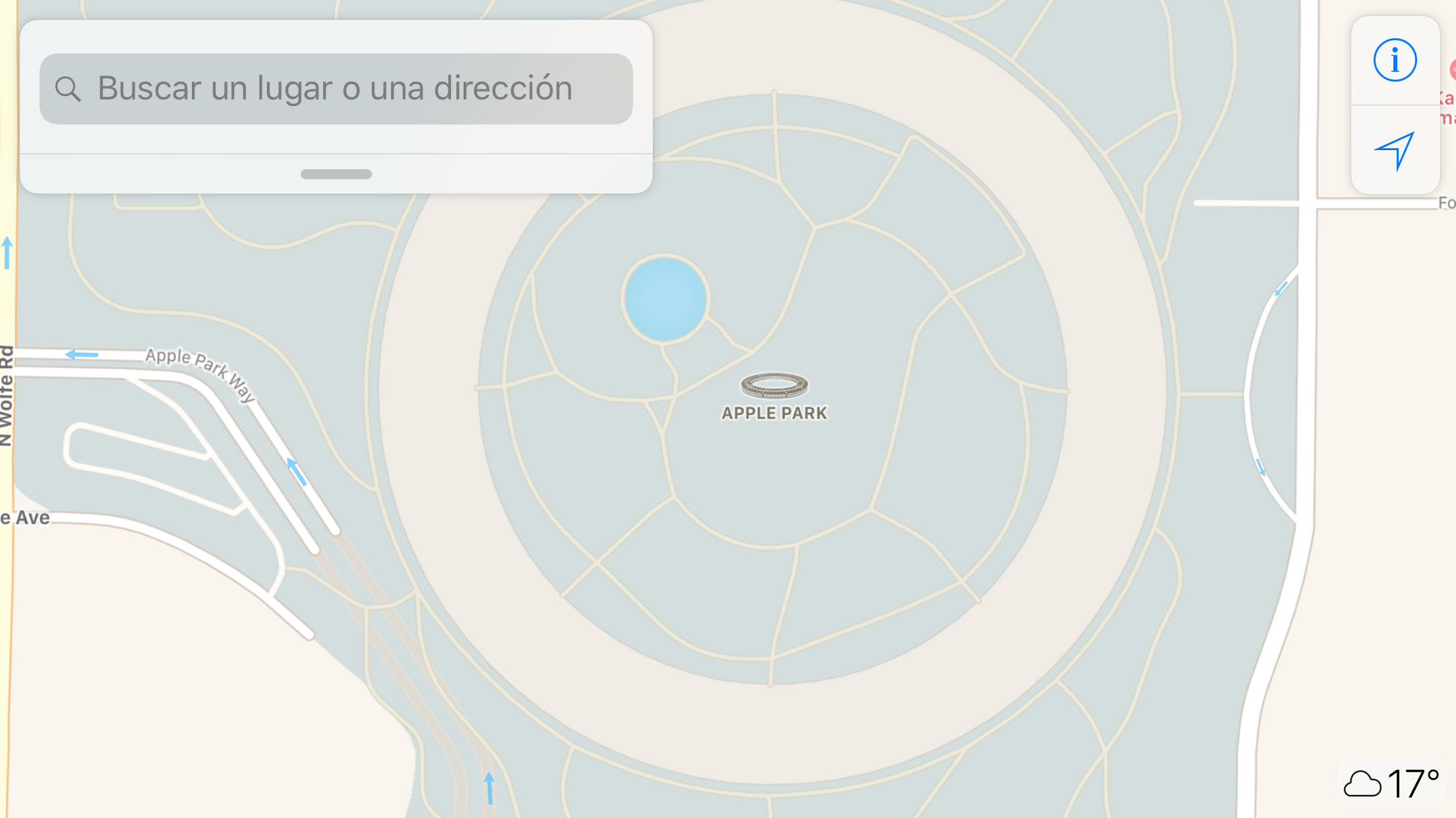 Apple Park en la App de Mapas de Apple