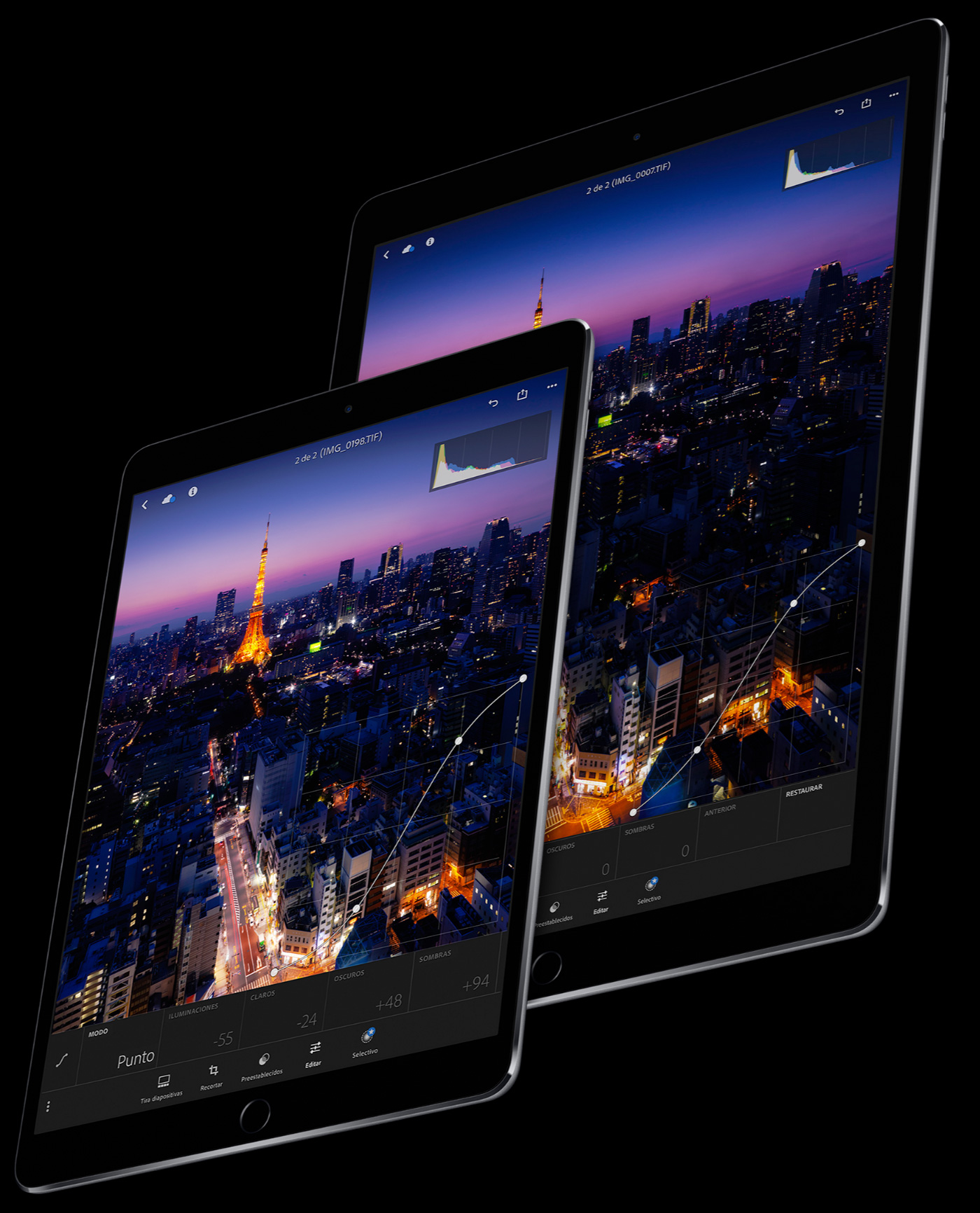 Nuevo iPad de 10,5 pulgadas con una imagen de Tokio