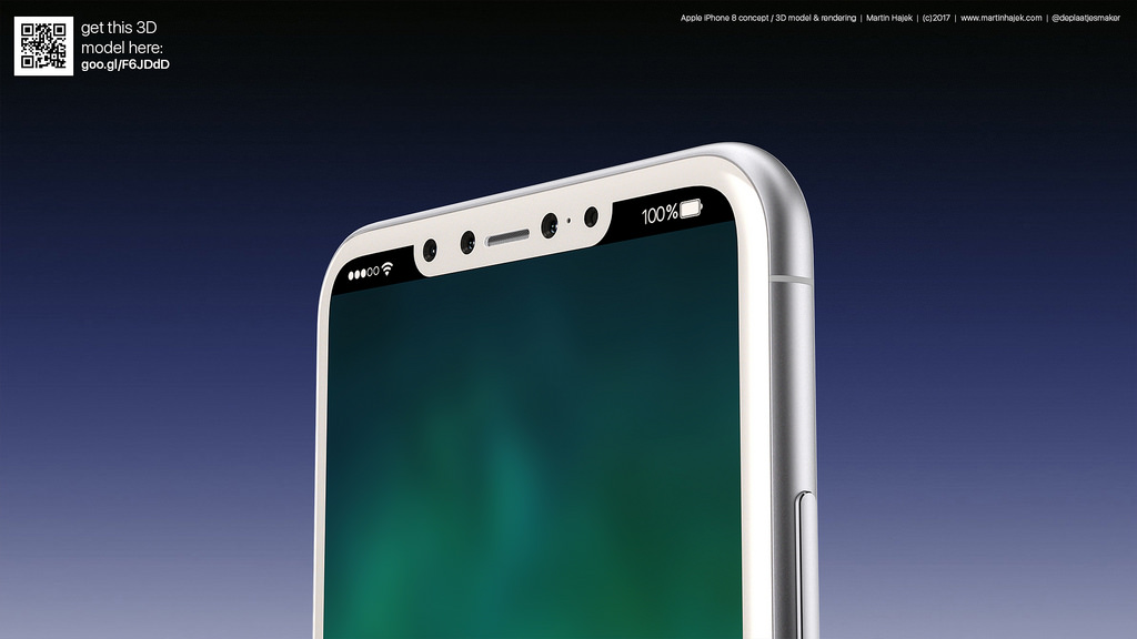 Concepto de diseño de iPhone 8 en blanco