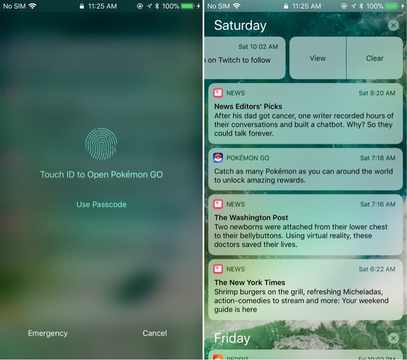 iOS 11 pidiendo autentificación con Touch ID