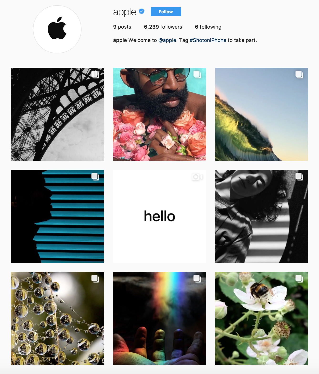 Apple abre cuenta en Instagram
