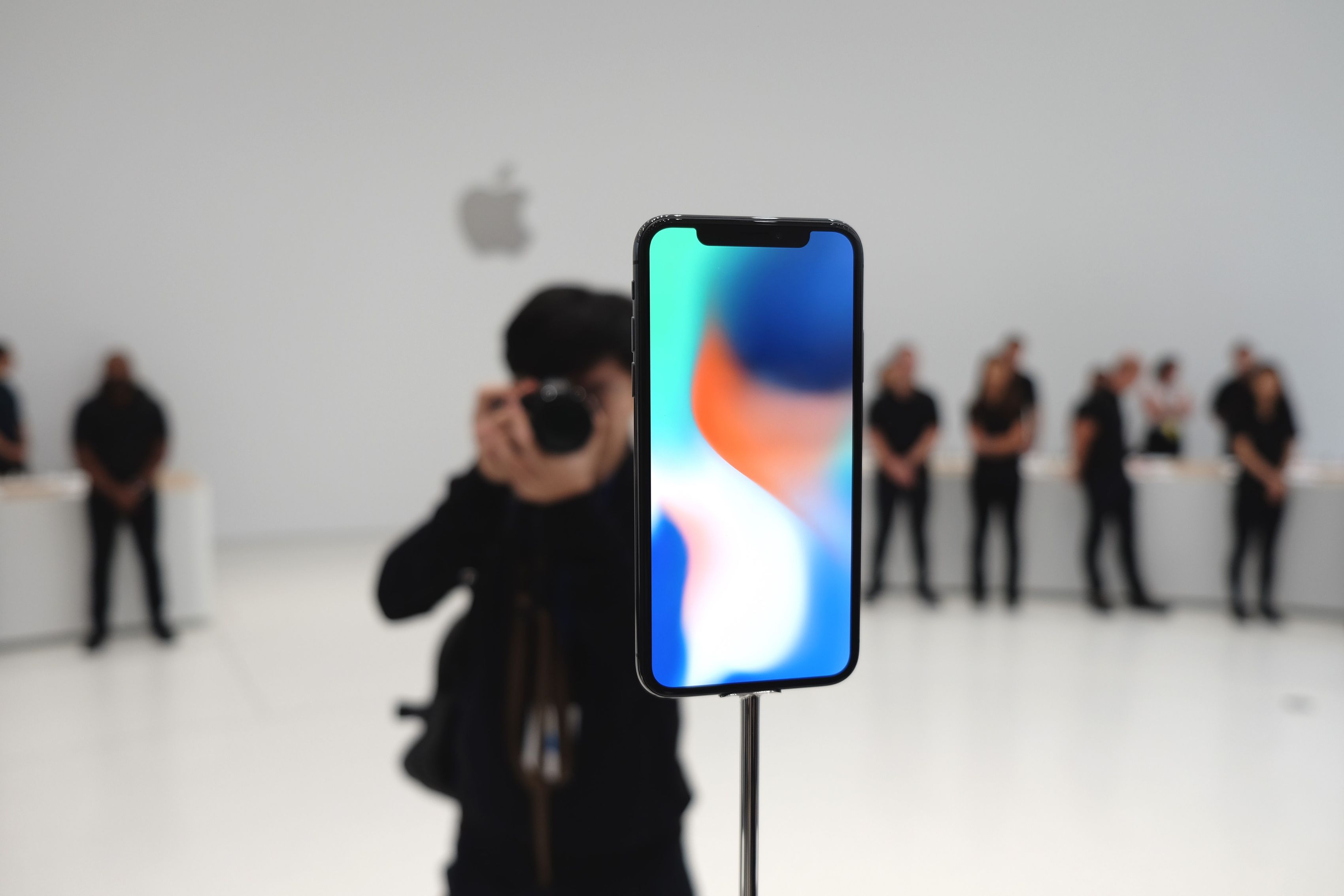 iPhone X en la sala de demostraciones