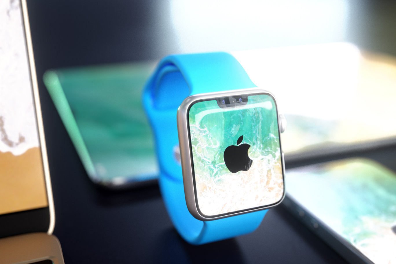 Concepto de diseño de Apple Watch con el estilo de diseño del iPhone X