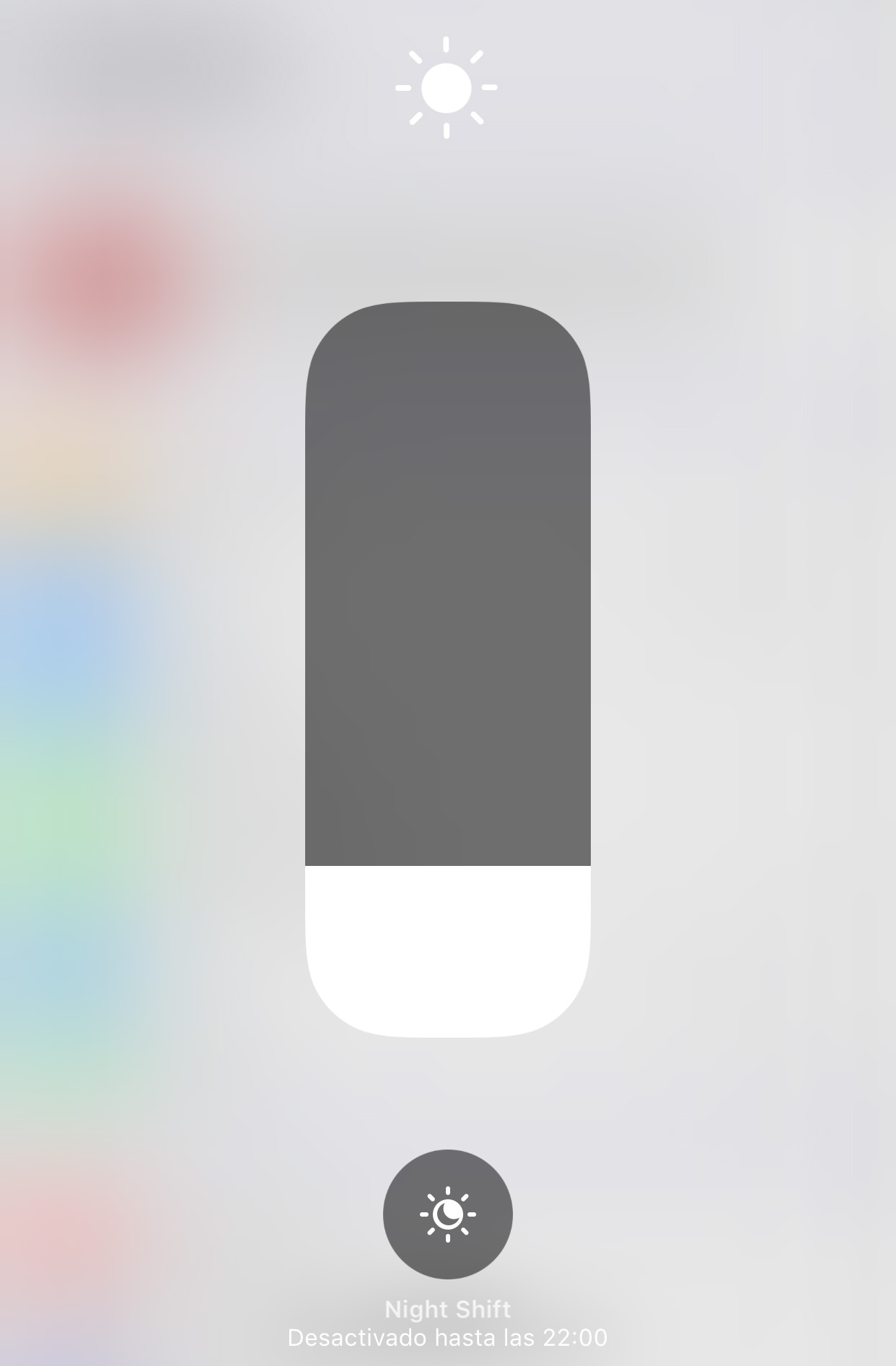 Control de brillo de pantalla en iOS 11