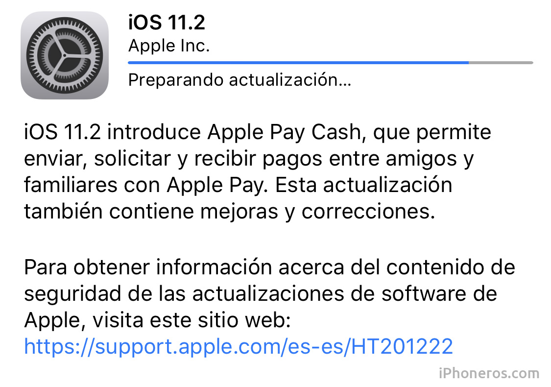 iOS 11.2 ya disponible