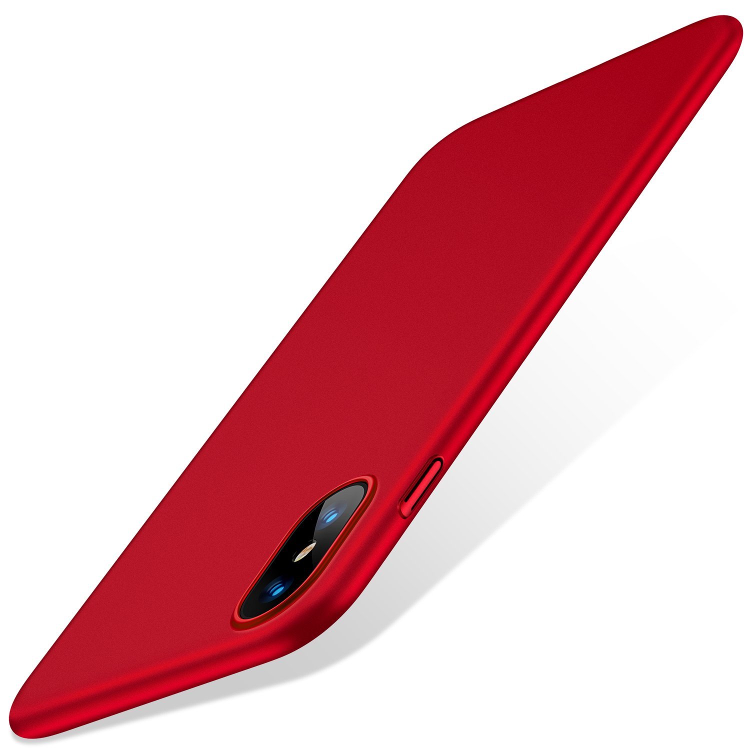 iPhone X con funda roja