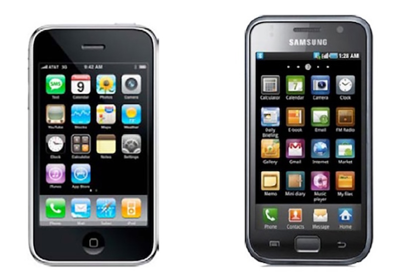 El diseño que empezó la disputa: iPhone 3GS contra Galaxy S i9000