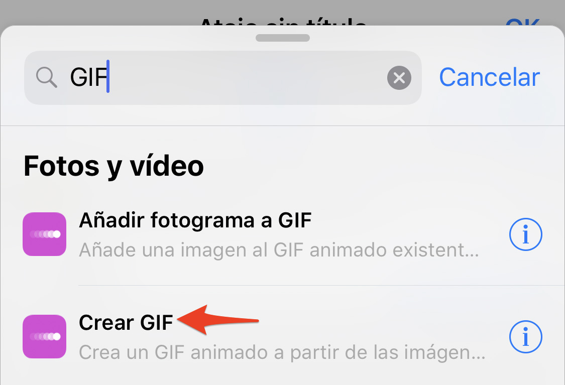 Atajos de Siri: Crear GIF