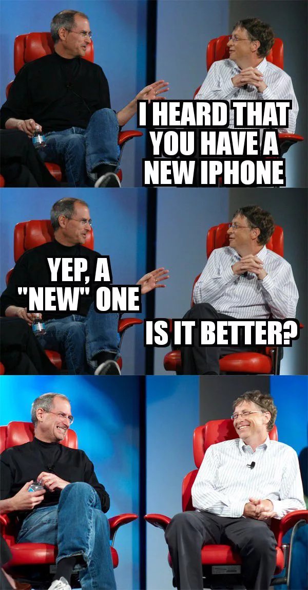 Meme sobre la similitud de los nuevos iPhones
