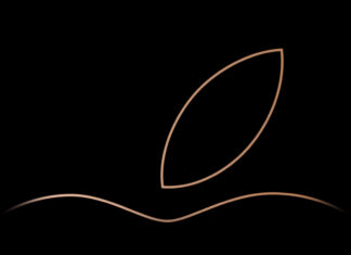 Detalle de la hoja del logo de Apple