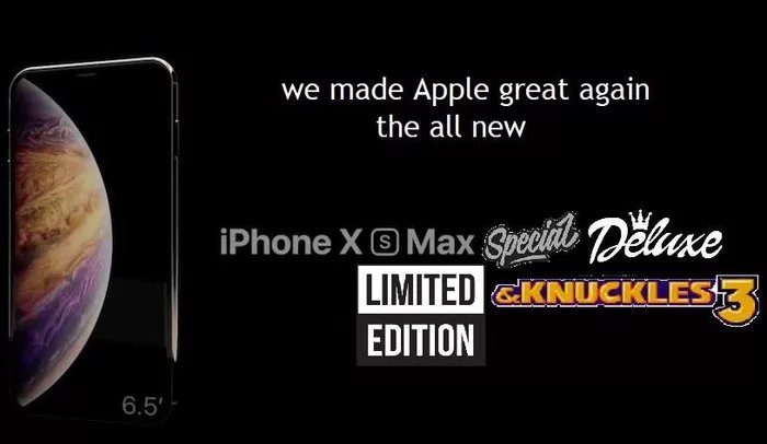 Meme sobre el nombre de los nuevos iPhone XS y XS Max