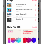 Listas de éxitos mundiales en Apple Music