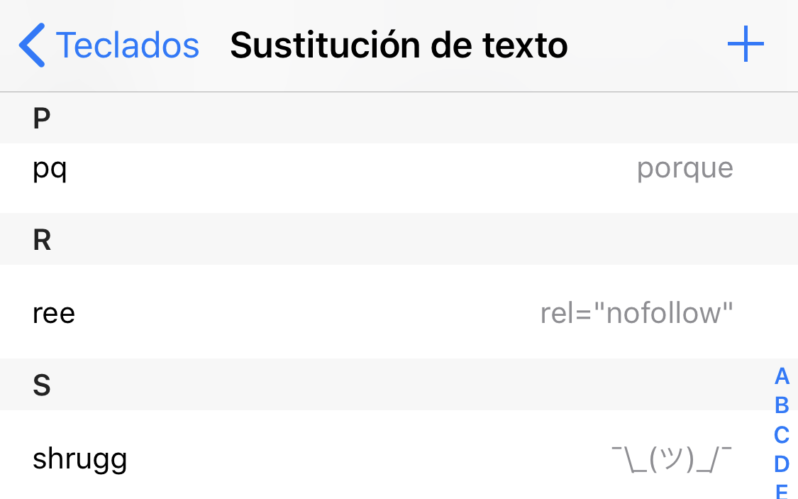 Función de sustitución de texto en iOS