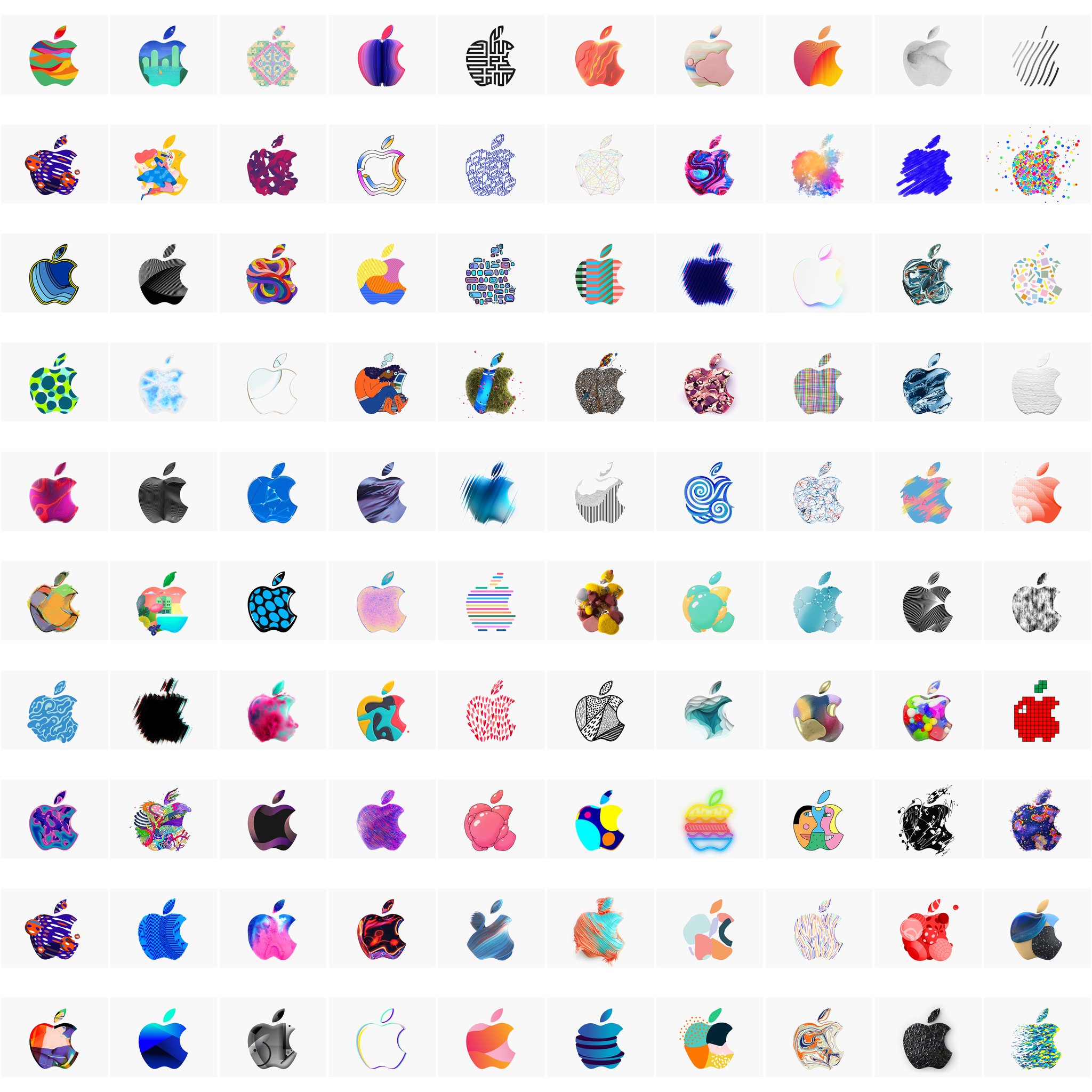 370 logotipos de Apple para la Keynote