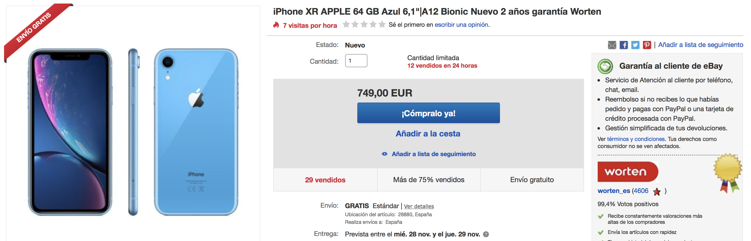 iPhone XR en eBay