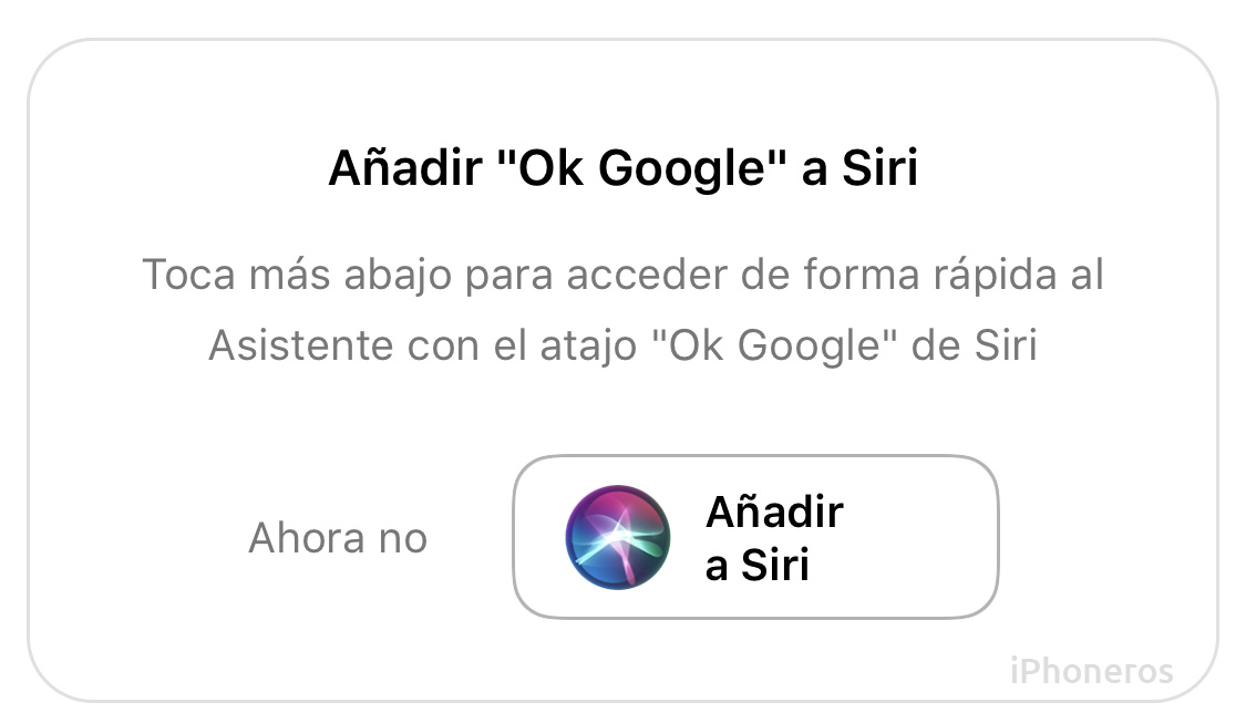 Añadiendo el atajo de OK Google