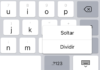 Botón de dividir teclado en el iPad