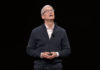 Tim Cook durante la presentación del iPhone XS