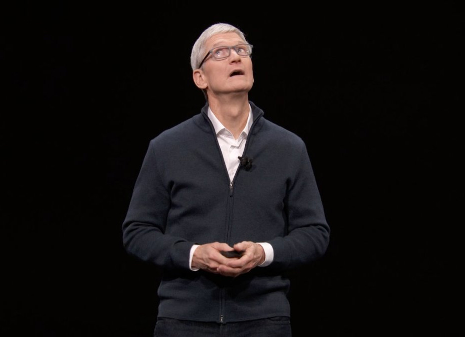 Tim Cook durante la presentación del iPhone XS