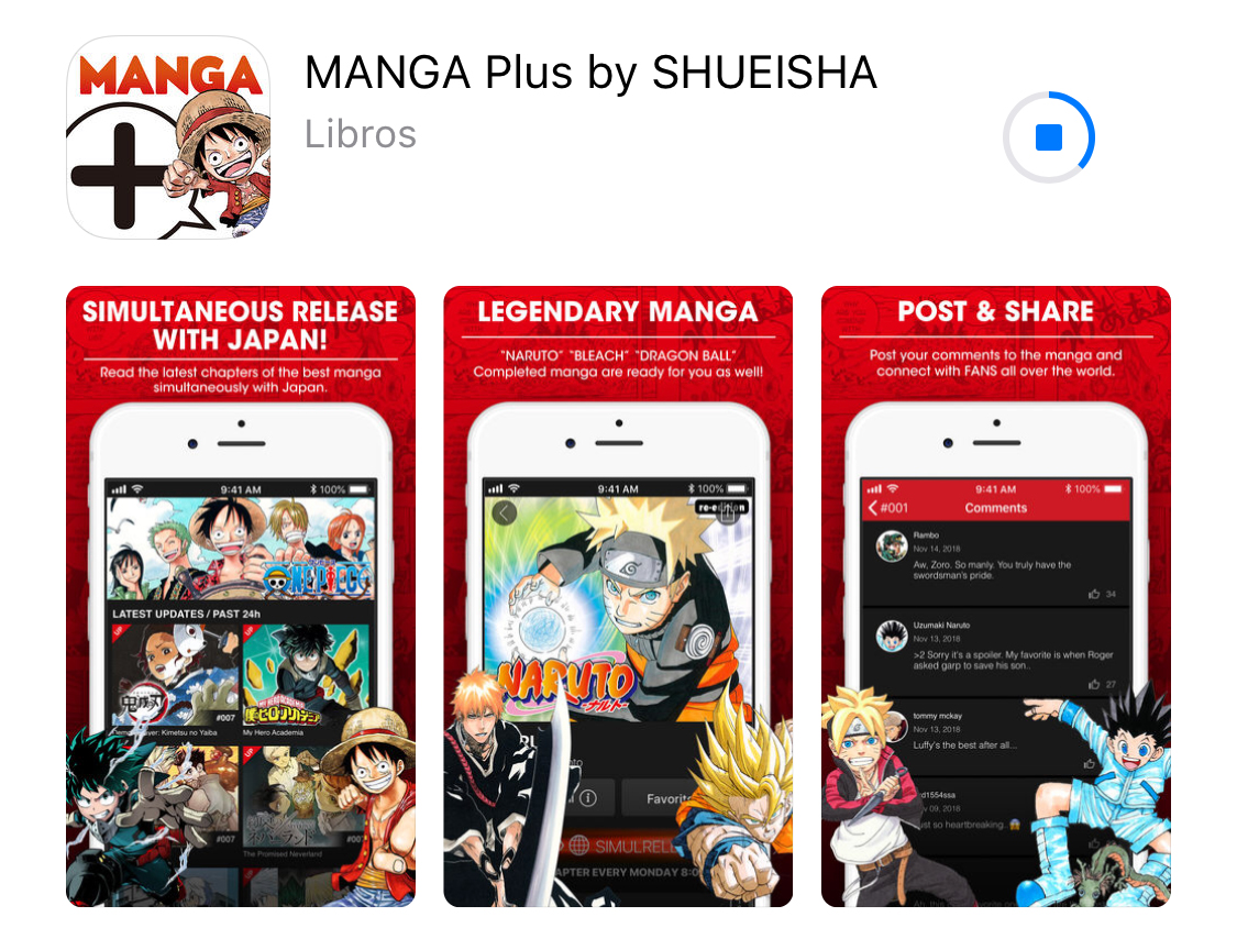 Descargando Manga Plus