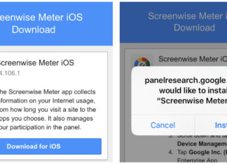App recolectora de datos privados de Google: Screenwise Meter