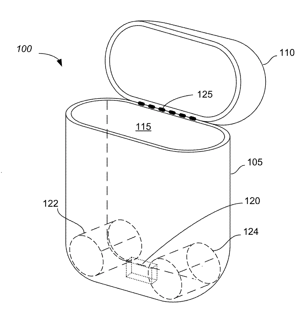 Caja de carga inalámbrica de los AirPods en una patente de Apple