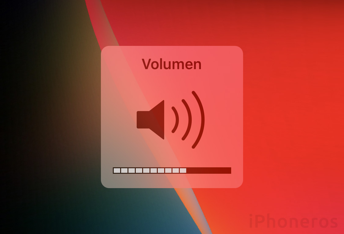 Indicador de volumen de iOS