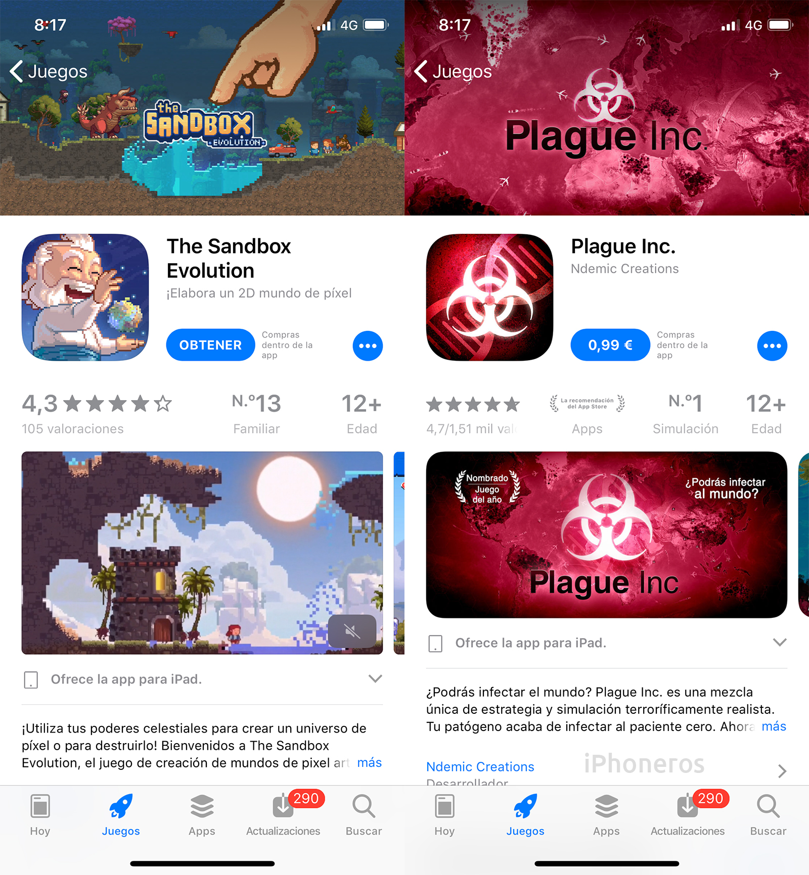 Videojuegos en la App Store