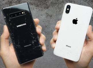 Prueba de caídas entre el Galaxy S10 y el iPhone XS