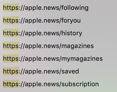 Indicios de suscripción a Apple News en macOS Mojave 10.14.14