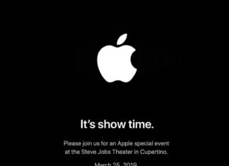 Evento especial de presentación de Apple: it's show time (invitación)