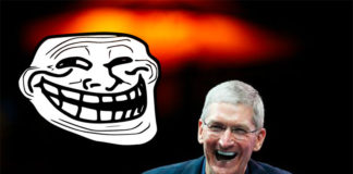 Tim Cook troleando un poco