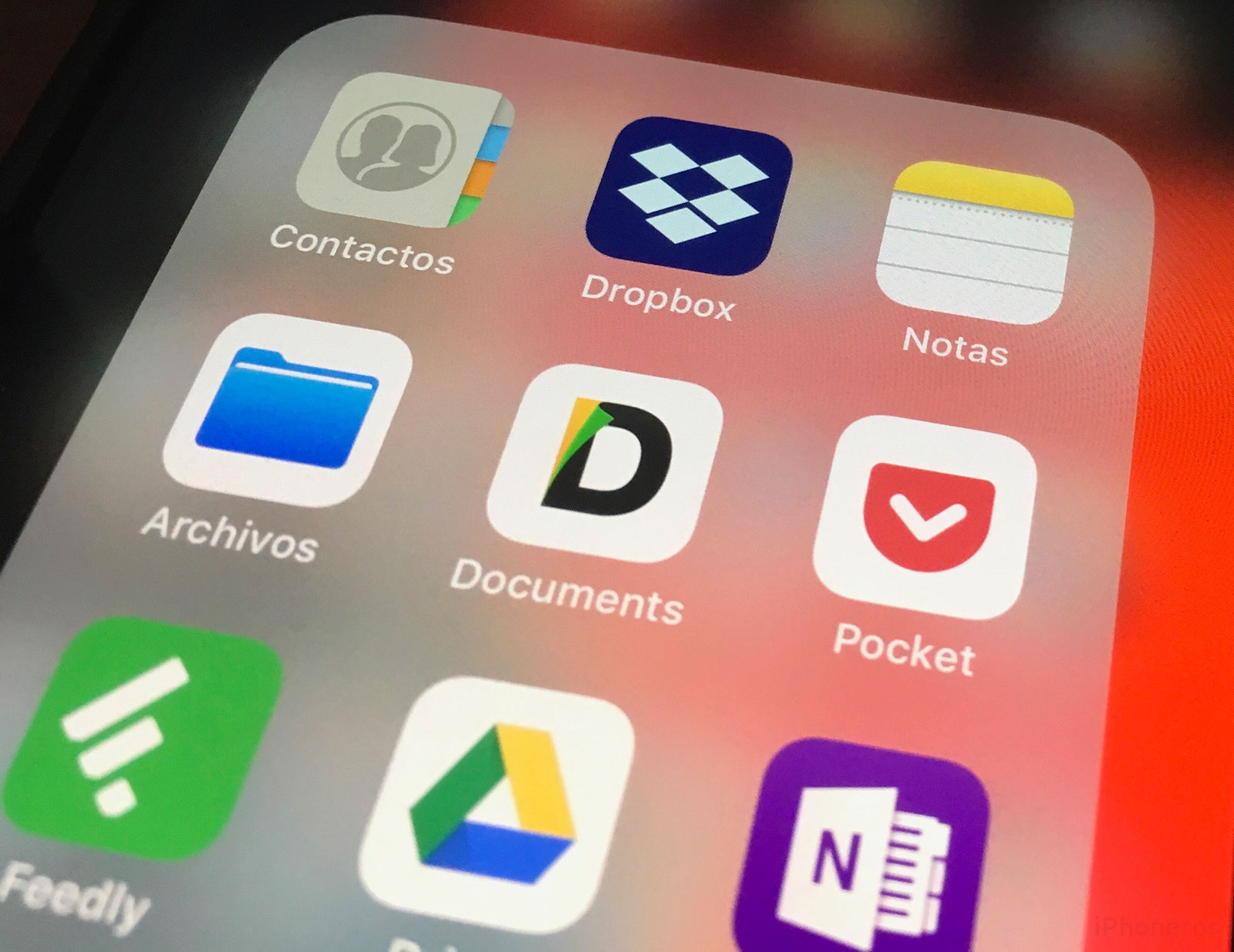 App de Notas, Dropbox y Contactos