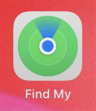 Icono de la App de buscar dispositivos o personas, Find My