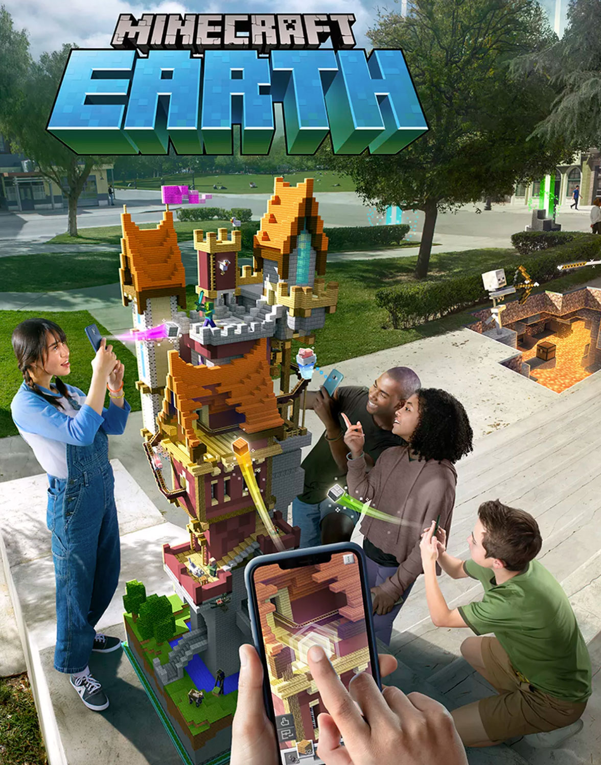 Jugando a Minecraft Earth