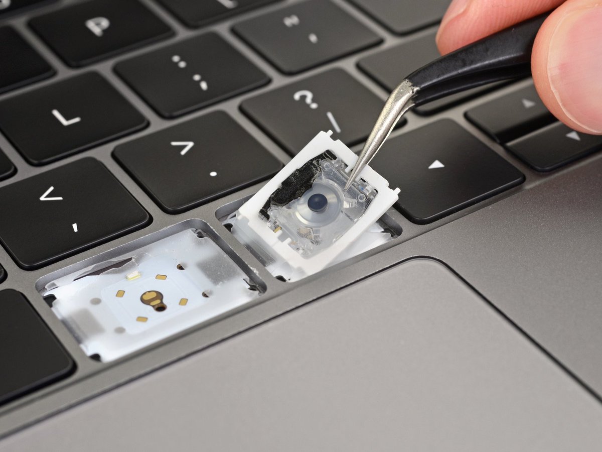 Teclado con mecanismo de tijera del MacBook Pro