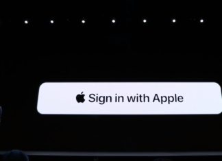 Sign in de Apple durante la presentación de iOS 13 en la WWDC 2019