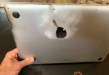 MacBook Pro de 15 pulgadas del 2015 quemado por un problema en su batería.
