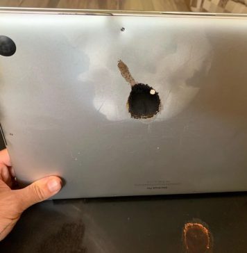 MacBook Pro de 15 pulgadas del 2015 quemado por un problema en su batería.