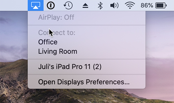 Lista de iPads compatibles con Sidecar en el botón de AirPlay