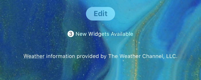 Botón de editar widgets en iOS 13