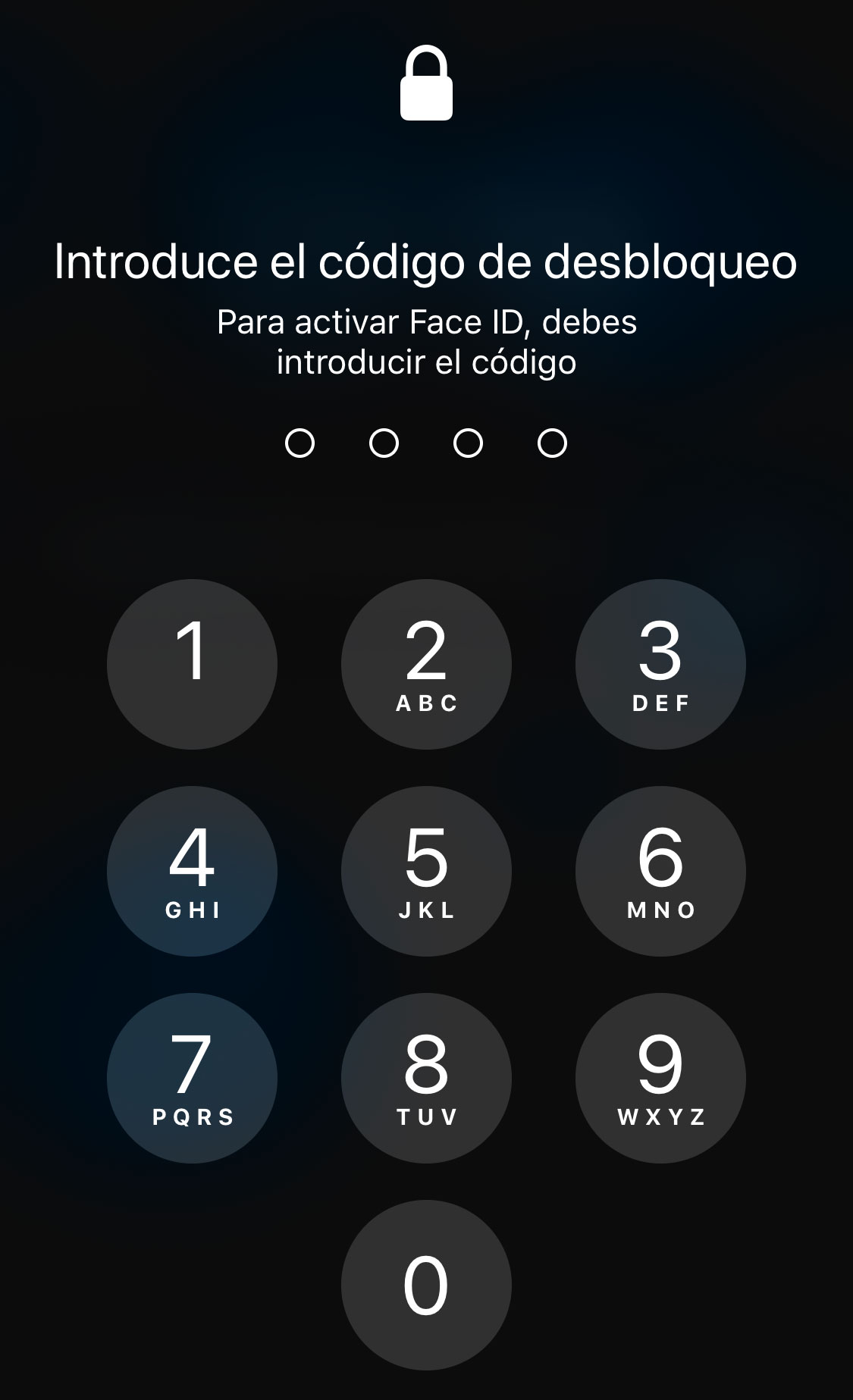 iOS pidiendo el código de seguridad y desactivando Face ID