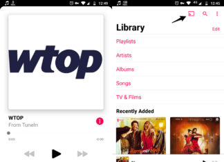 Chromecast en la App de Apple Music para Android
