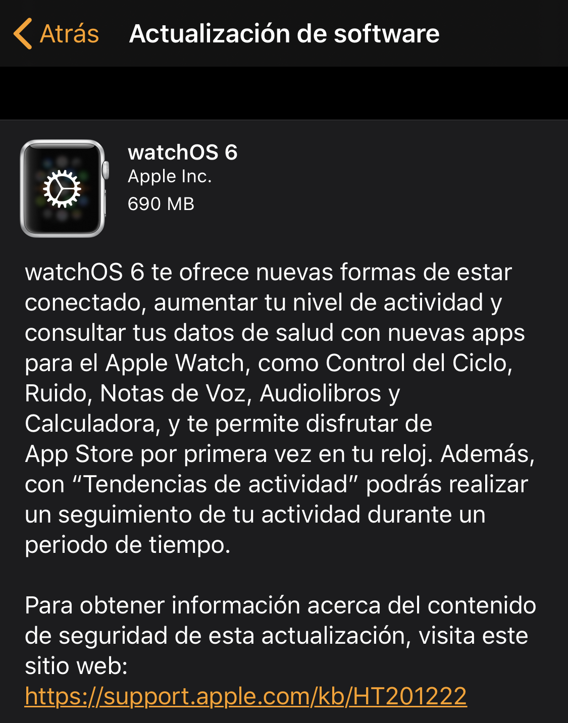 watchOS 6 ya disponible para todos