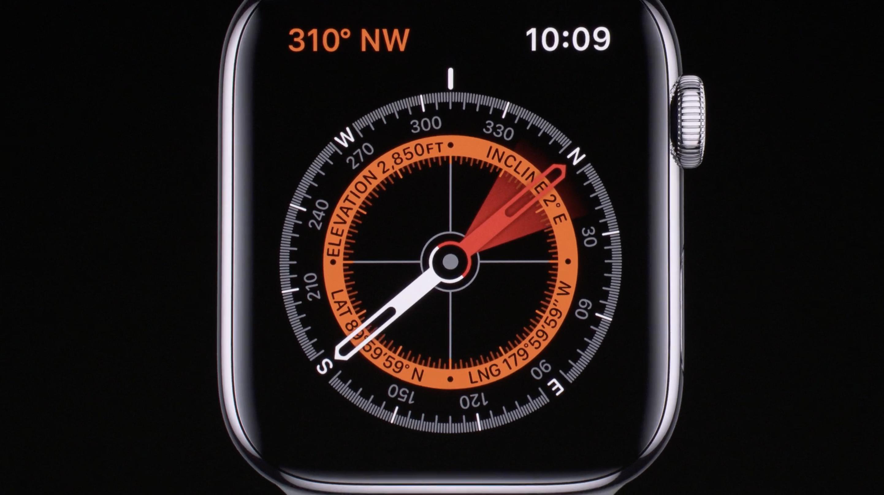 Brújula del Apple Watch series 5