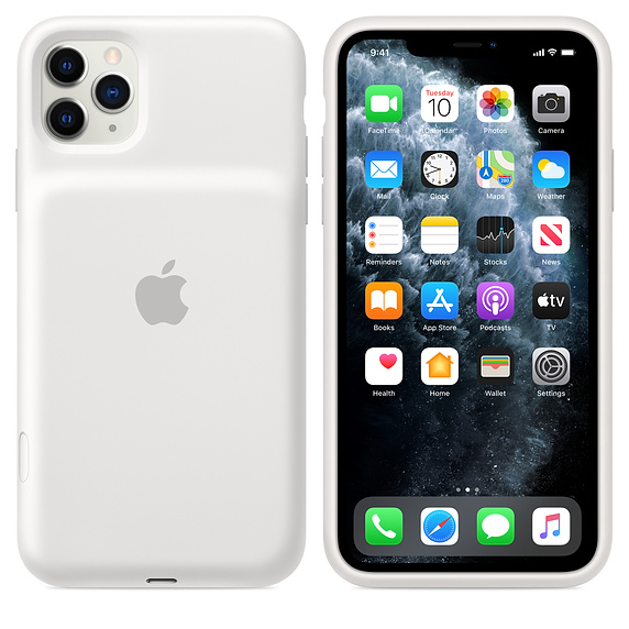 Smart Battery Case para iPhone 11 Pro, en color blanco