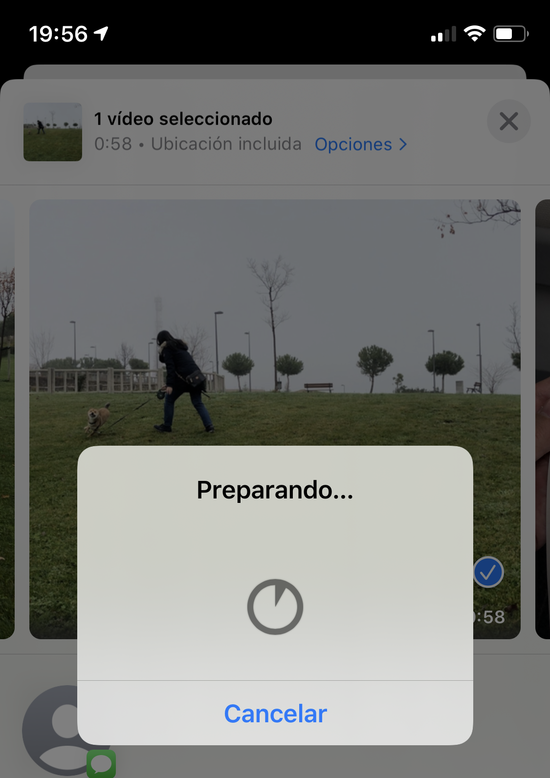 Convirtiendo un vídeo a la hora de compartirlo desde el iPhone