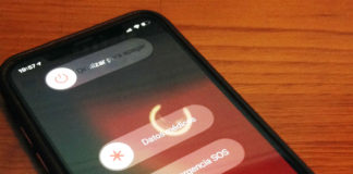 Pantalla de llamadas de emergencia en iOS